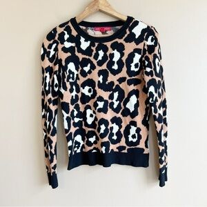 SAKS FIFTH AVENUE leopard sweater size XS “Mob Wife” aesthetic